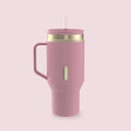 30 oz SnapSeal™ Tumbler (w/ Straw & Handle) - Pink Diamond Champagne