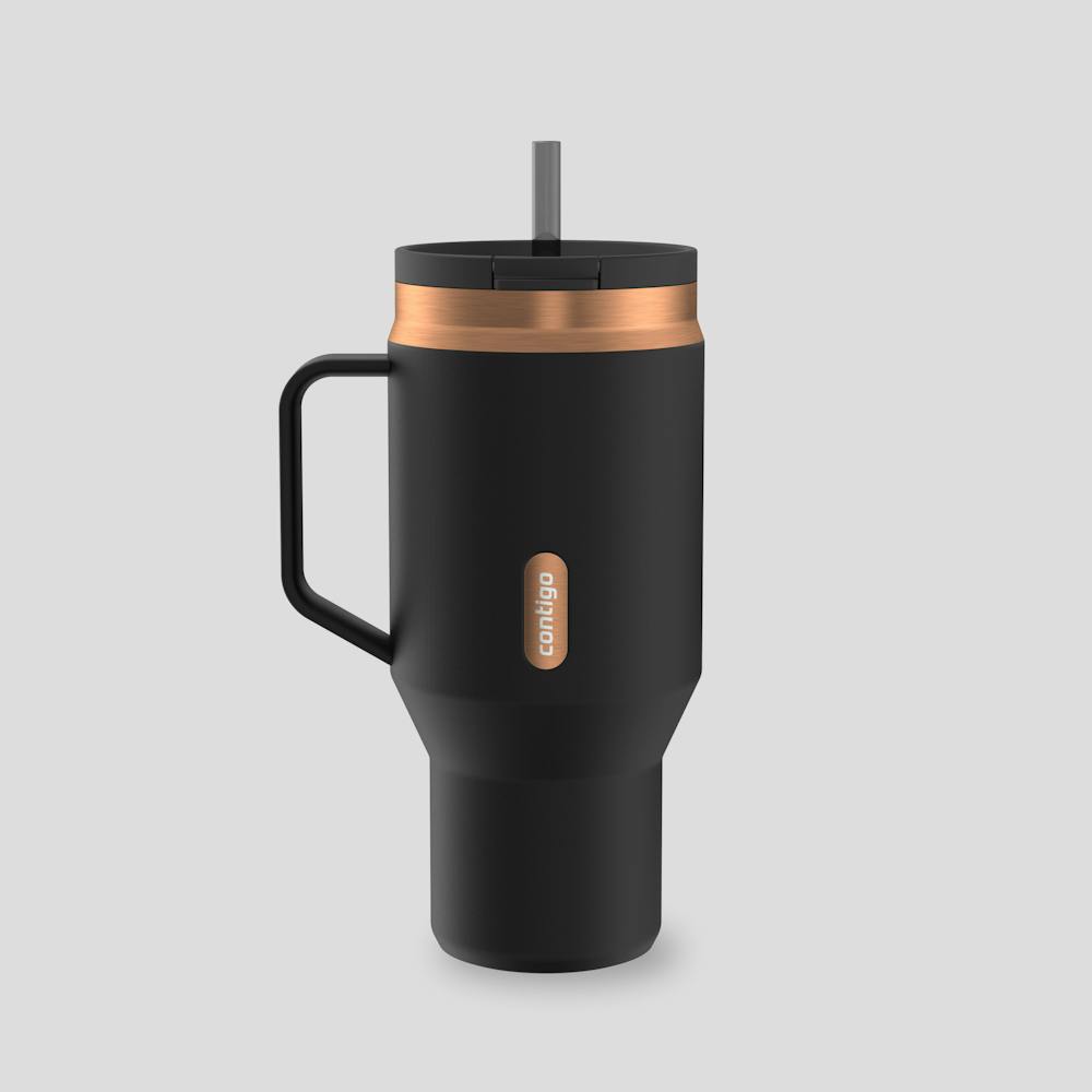 30 oz SnapSeal™ Tumbler (w/ Straw & Handle) A9 Licorice Bronze