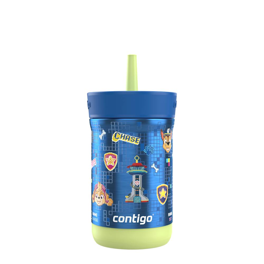 Contigo® Kids Leighton Spill-Proof Stainless Steel Tumbler with Straw, 12oz. U6 Power Pups Deep Blue