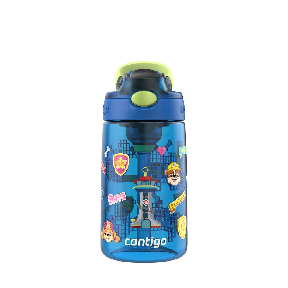 Contigo® Kids Water Bottle with Redesigned AUTOSPOUT® Straw, 14 oz, 2 pack E6 Dark Blue Aubrey