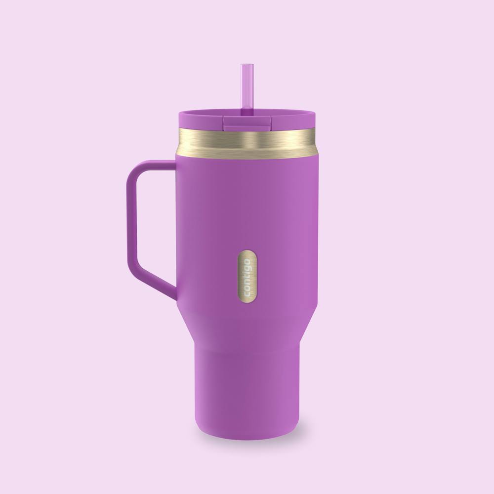 30 oz SnapSeal™ Tumbler (w/ Straw & Handle) A9 Galactic Champagne