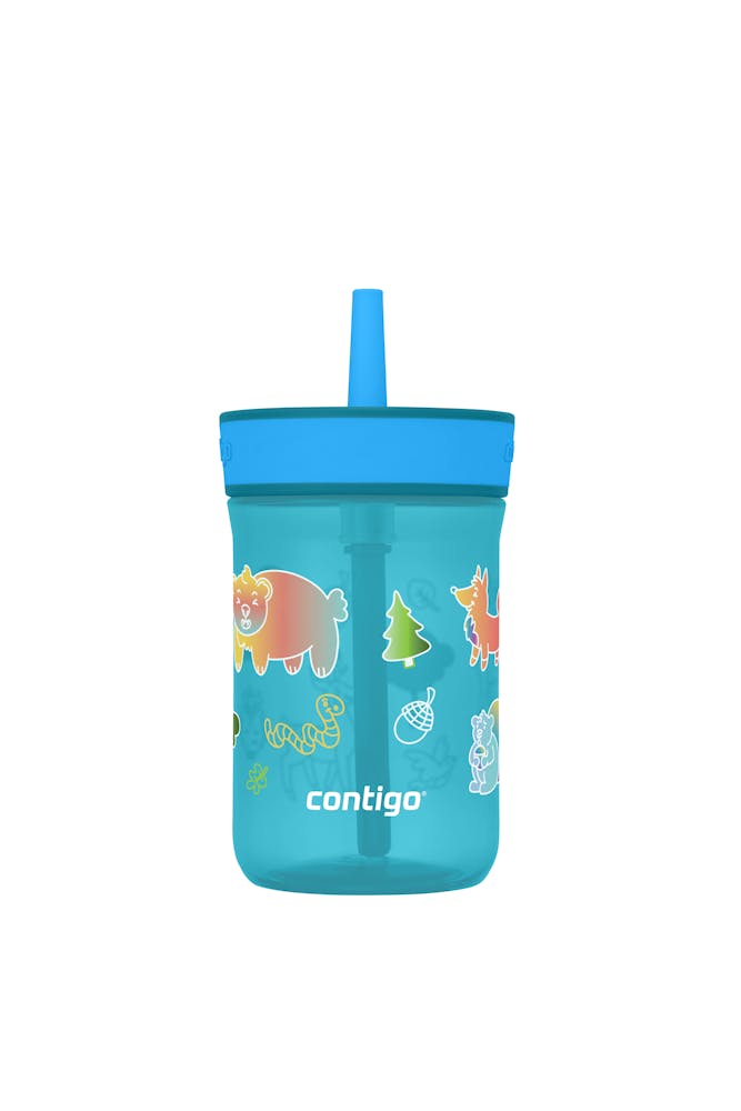 Kids Leighton Spill-Proof Tumbler with Straw, 14oz., 2-Pack D4 Juinper Blue Poppy & Forest Haven
