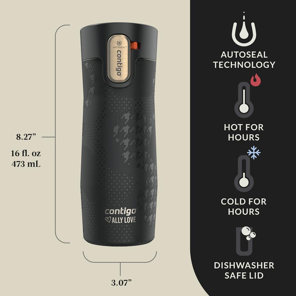 Contigo® x Ally Love West Loop 3.0 Stainless Steel Travel Mug with AUTOSEAL® Easy-Clean Lid, 16oz - Oatmilk